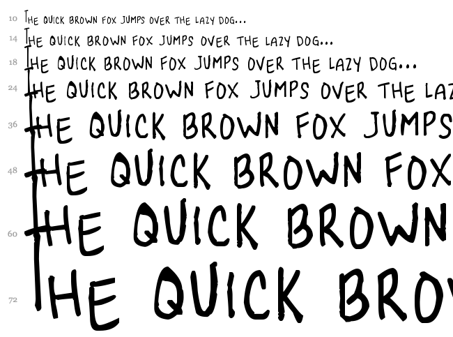 Jolly Beggar font waterfall